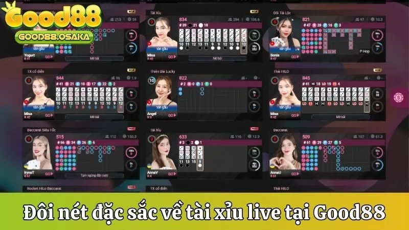 Đôi nét đặc sắc về tài xỉu live tại Good88